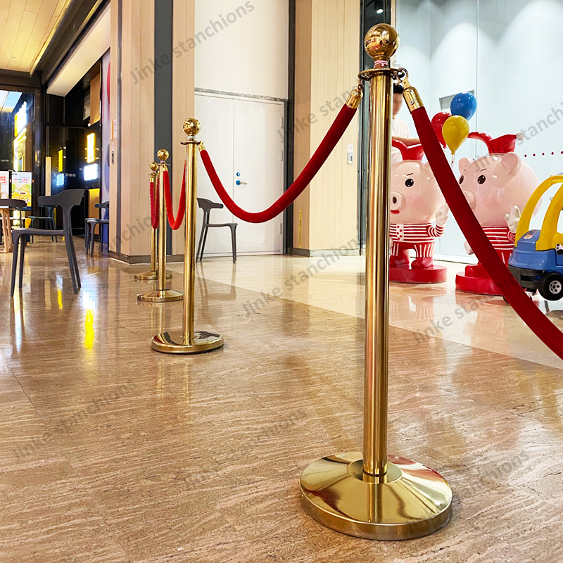 class pole and rope stanchions